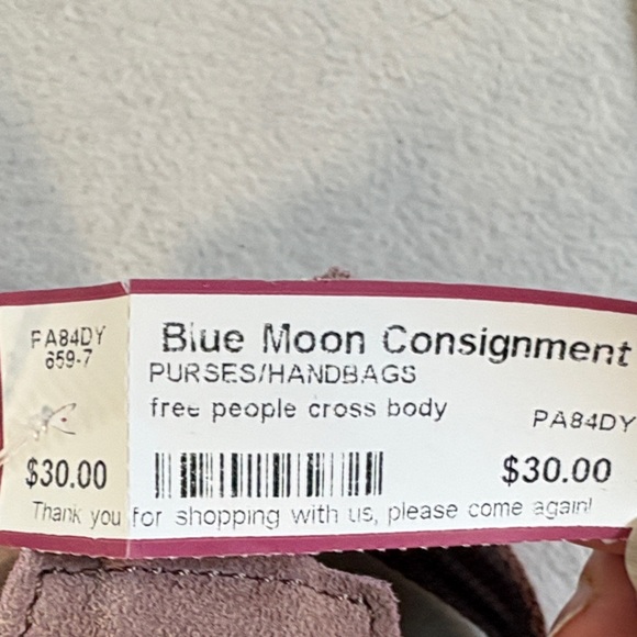 Free People Mauve Canvas Crossbody Sling Bag - Picture 3 of 8